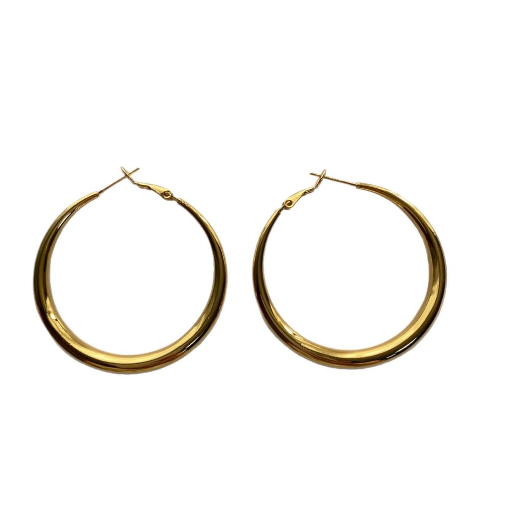 Cold Wind, Simple And Bold Large Circle Earrings, Earrings, Fashion Sense, Commuter Classic Earrings, Versatile Personality