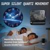 Easy Read Space Wall Clock, Silent Non-Ticking, Cosmic Galaxy Print, Battery Operated for Room & Office