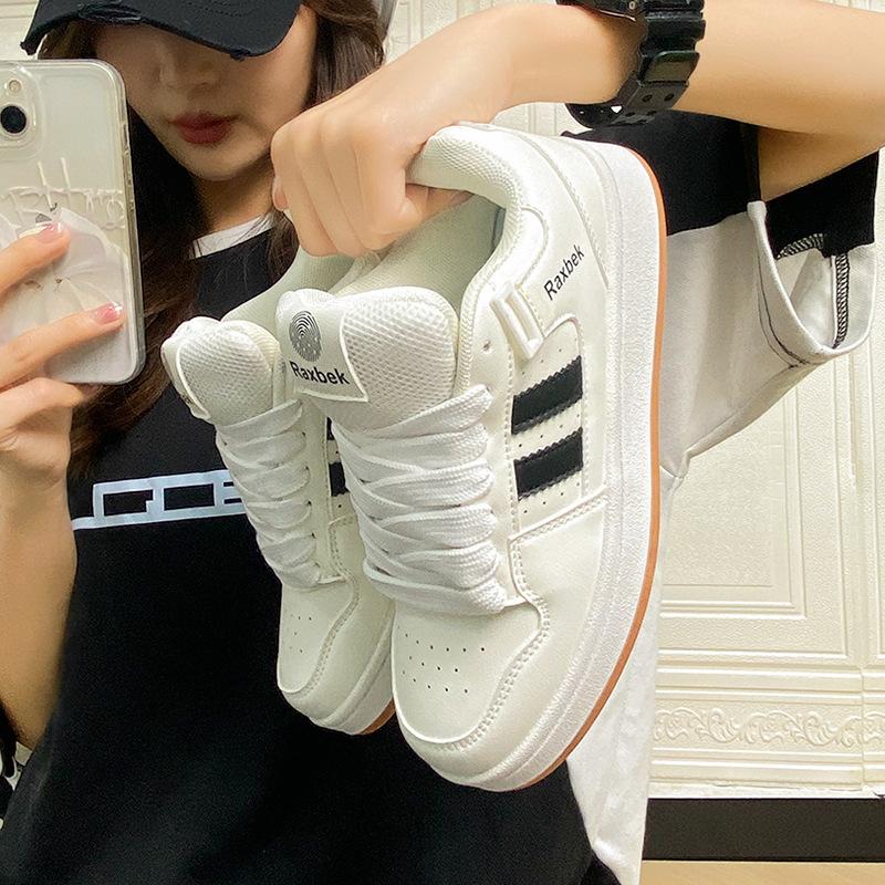 Guochao niche new men's and women's skateboard shoes thick tongue versatile breathable couple casual board shoes sports little white shoes