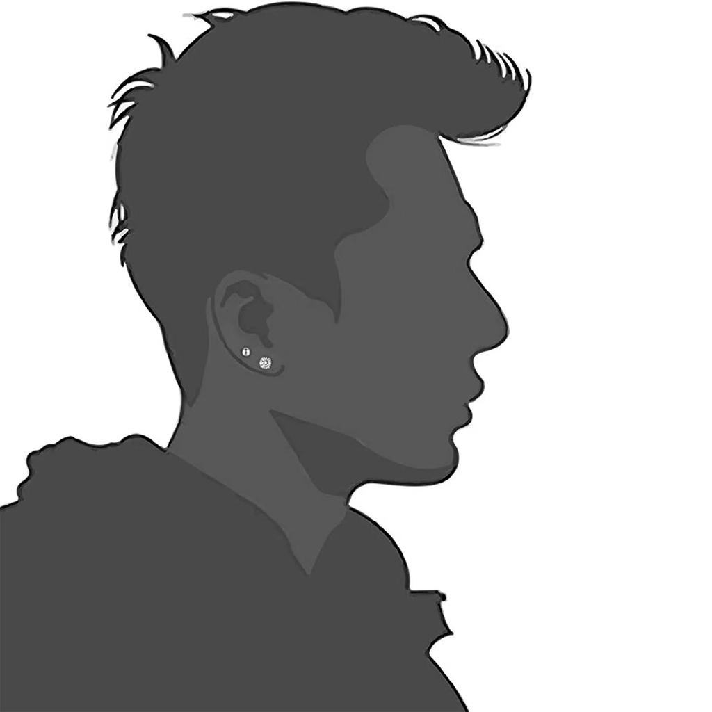 6pairs/set 3-8mm Stainless Steel Stud Earrings With Sparkling Hypoallergenic Cubic Zircon For Men And Women