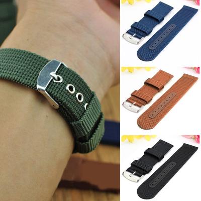 Uhrenarmband Armband Stiftschnalle Verstellbares Nylon Canvas Armband Armbanduhrbänder Ersatzzubehör