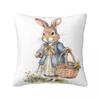 Easter Pillow Cover Kawaii Bunny Rabbit Polyester Pillow Case Cushion Cover Vintage Pillowcases For Chair Sofa Home Decoration