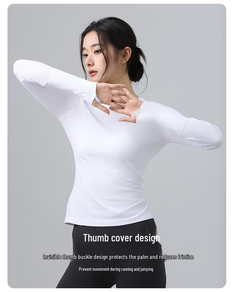 2025 Slimming High Elastic Yoga Top - Straight Shoulder, Long Sleeve, Perfect for Autumn/Winter Running & Sports