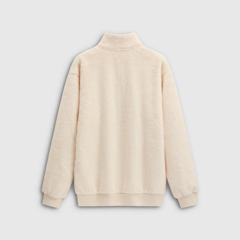 Gap Unisex 2025 Autumn Logo Embroidered Loose-Fit Half-Zip Plush Sweatshirt