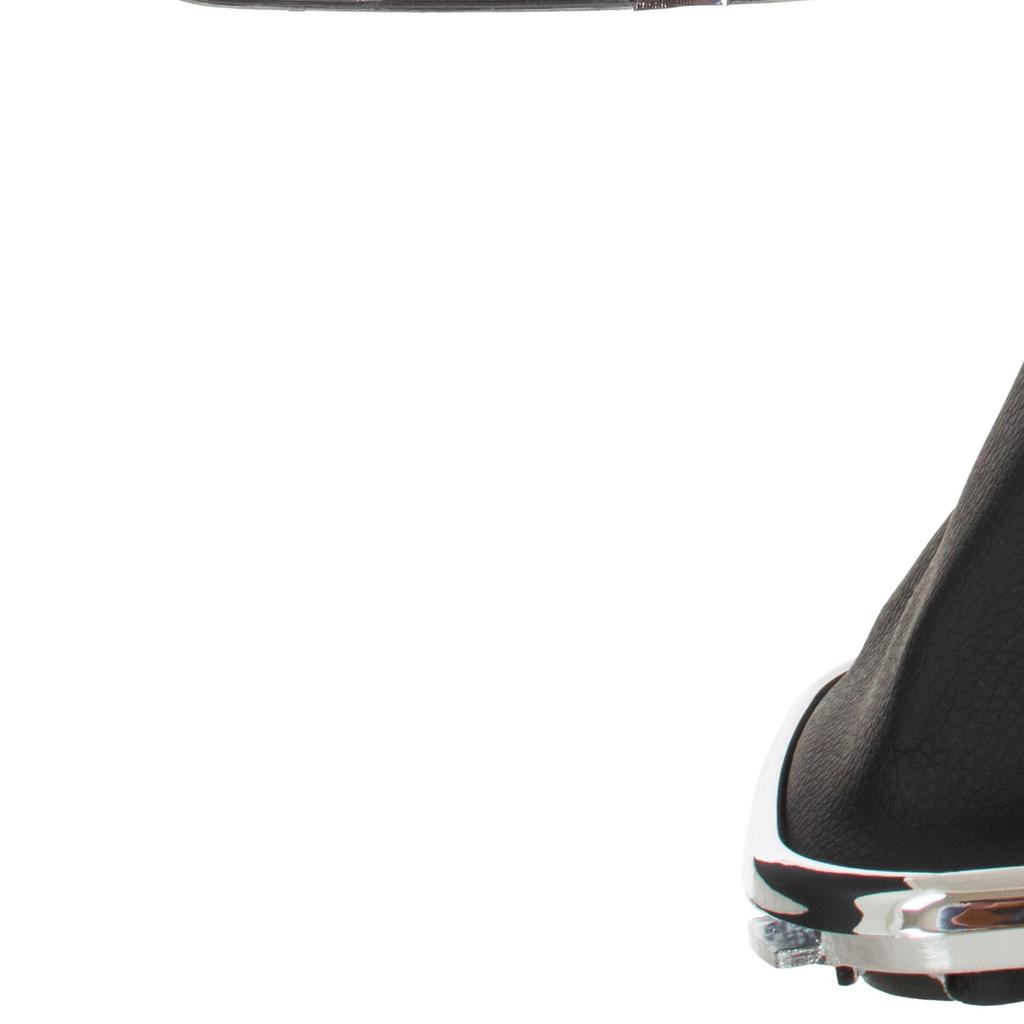 VW Golf IV 97-03 Gear Shift Knob With Boot, Red Stitch & Chrome Frame, 5-Speed, 12mm Hole
