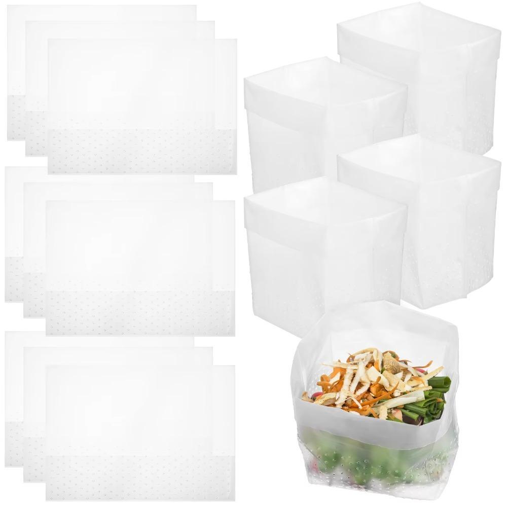 120PCS Stand-Up Design Disposable Waste Bags Anti-Clogging Sink Strainer Bag  Food Waste Disposal