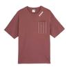Puma Comfortable Breathable Casual Vintage Drop Shoulder Short Sleeve T-Shirt Unisex Tops Violet 624106-49