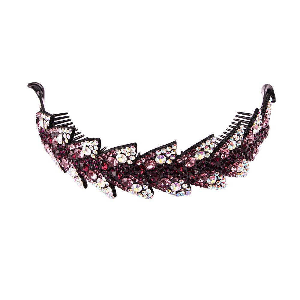 Rhinestone Women Hair Accessories Floral Leaves Hair Claw Bird Nest Twist Clip Bun Maker Headwear