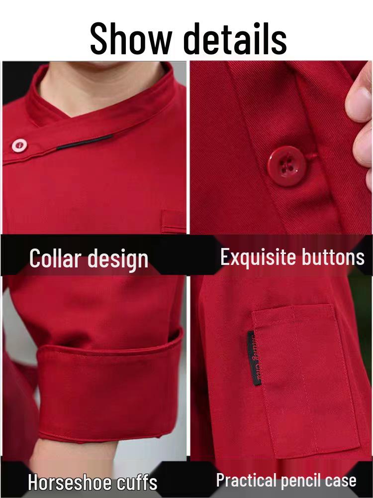 Unisex Fleece-Lined Chef Uniform: Cold-Proof Long Sleeve for Autumn/Winter - Ideal for Restaurants, Catering, Hotel, and Cake Shops.