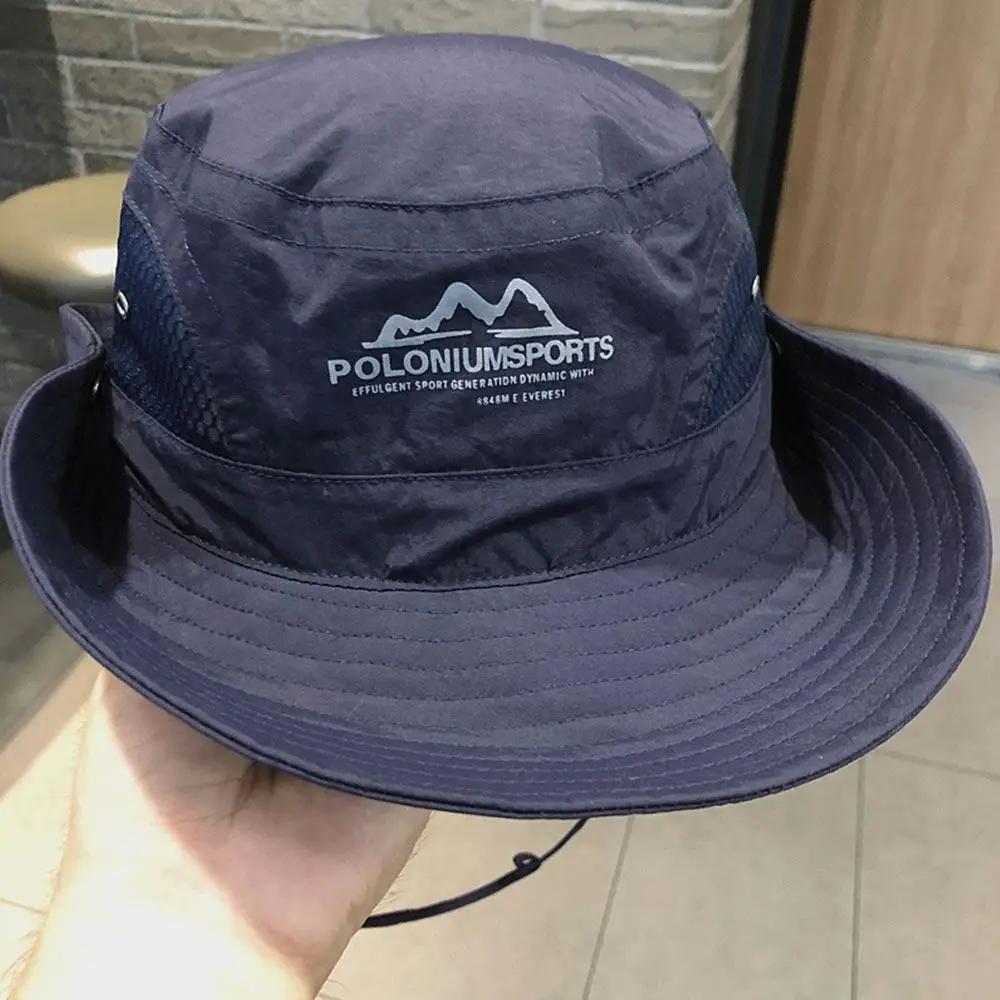 Summer Wide Brim Bucket Hat Quick-dry Breathable Panama Hat Sun Protection Portable Mountaineering Caps Camping Hiking