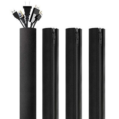 Effective Wire Protections Sleeve Simple Cable Organization Effective Cable Managements Solution Zippered Cover Zippered