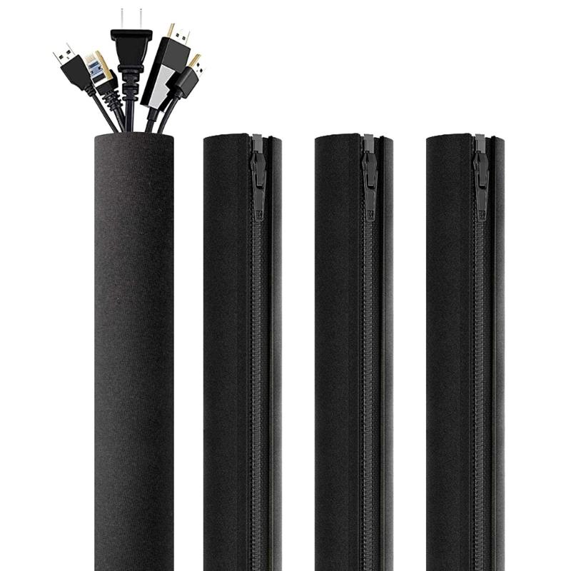 Effektive Drahtschutzhülle Einfache Kabelführung Effektive Kabellösungsverwaltung Reißverschlussabdeckung Reißverschluss