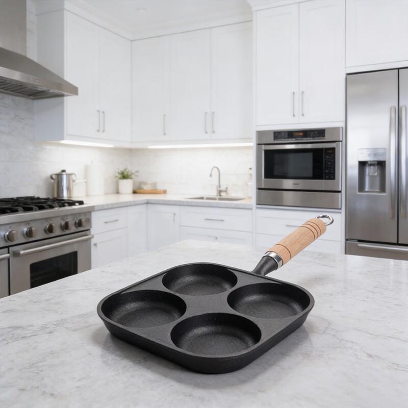 Cast Iron 4-Hole Egg Frying Pan