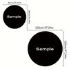 1pc Welcome Anchor Round Mat - 0, 47" Thick, Soft Texture, Blue & White Sea Design with Rope Chain, Non-Slip Rubber Backing, Mac
