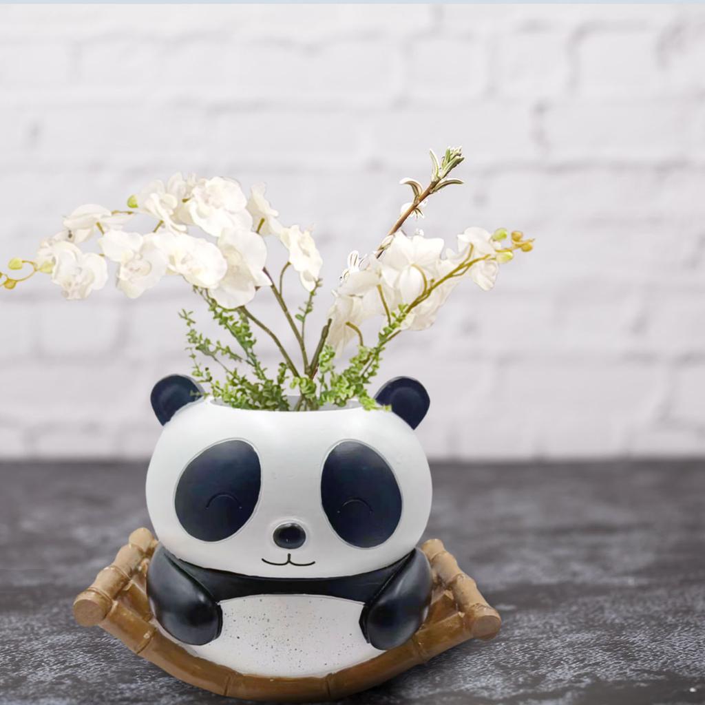 Cute Resin Flowerpot, Swaying Garden Balcony Tabletop Decoration With Drainage Holes And Plugs