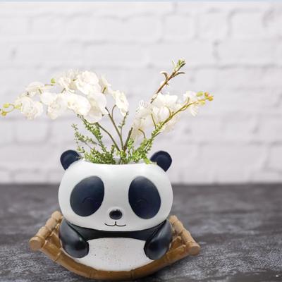 Bonita maceta de resina, decoración de mesa para balcón o jardín con orificios de drenaje y tapones