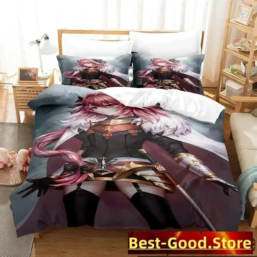 3D Print Fateapocrypha Astolfo Anime Bedding Set Duvet Cover Sheet Printed Pillowcase Bed Full Queen King Size Comforter Bedroom