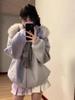 Women's High-End Quilted Woolen Coat with Fur Collar Hood and Thickening, Autumn/Winter Style