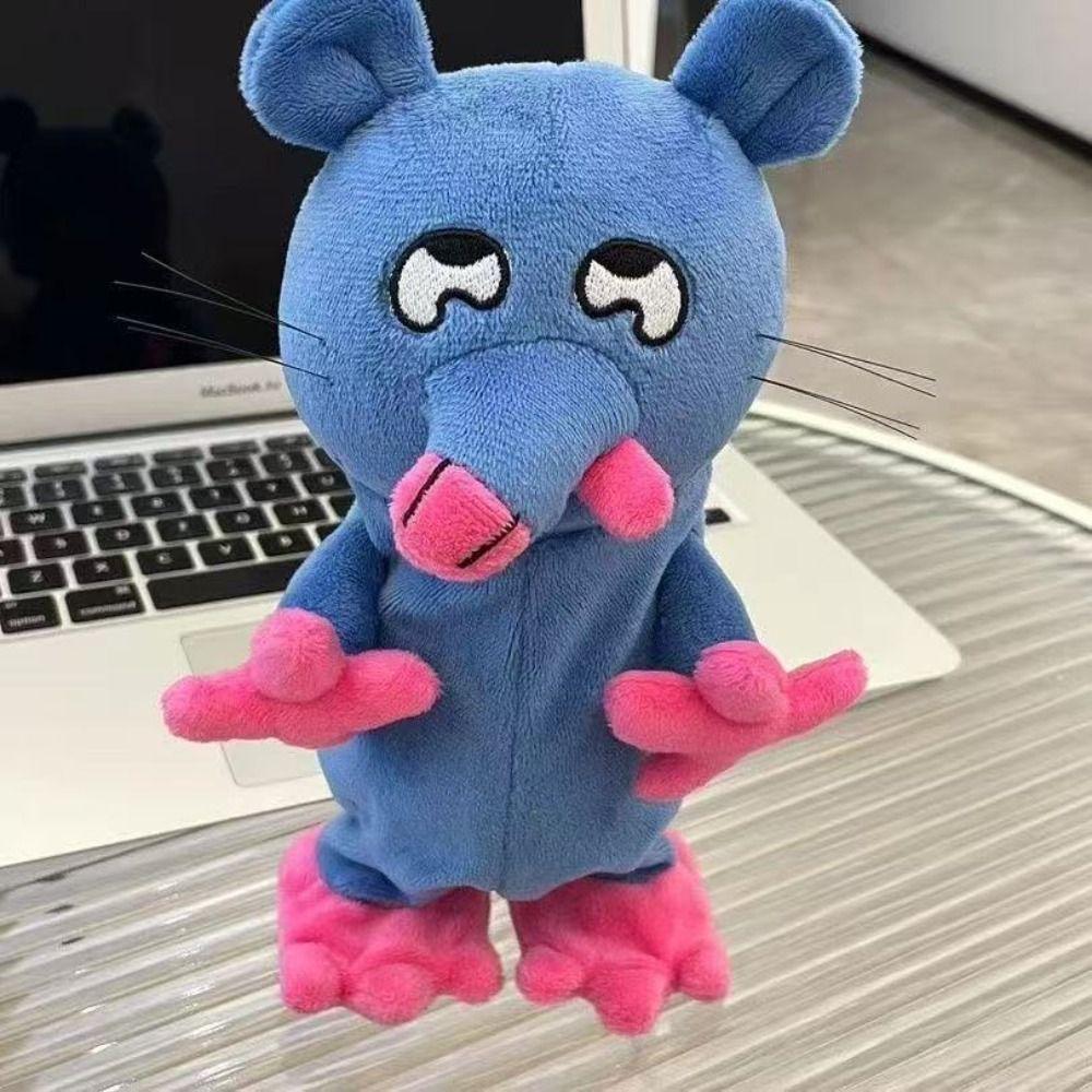 Electric Walking Mouse Plush Toy Parody Voice Creative Obscene Rat Dirty Rat Walking Toy  Car Decor