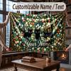 Cat Theme Throw Blanket Custom Name Text Personalized Blanket Soft Cozy Blanket for Home Sofa Bed
