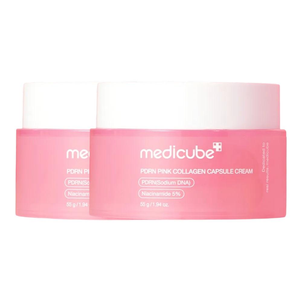 Medicube PDRN Розовые Капсулы Крем Осветляющий Сияющий Увлажняющий для Лица Дуэт 55 мл x 2