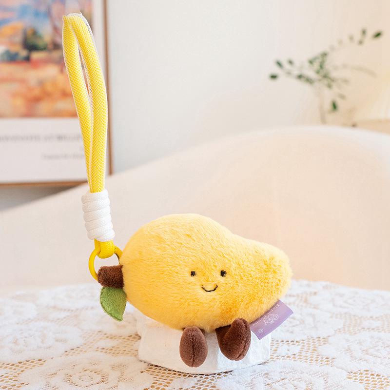 Fruit Plush Toys: Strawberry, Mangosteen, Watermelon, Pear - Tossable Figurines & Wedding Gift Dolls