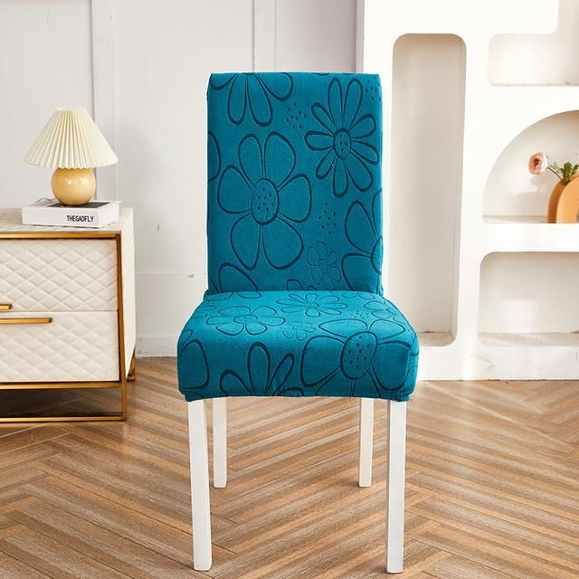Thick Jacquard Chair Cover Spandex Stretch Slipcovers Chair Seat Covers For Kitchen Dining Room Wedding Banquet Home 1pc