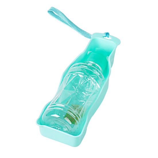 220ml Krmítko na vodu pro domácí mazlíčky Nepropustný přenosný design Odnímatelná šňůrka Láhev na vodu s dávkovačem sáčků na exkrementy Příslušenství pro domácí mazlíčky