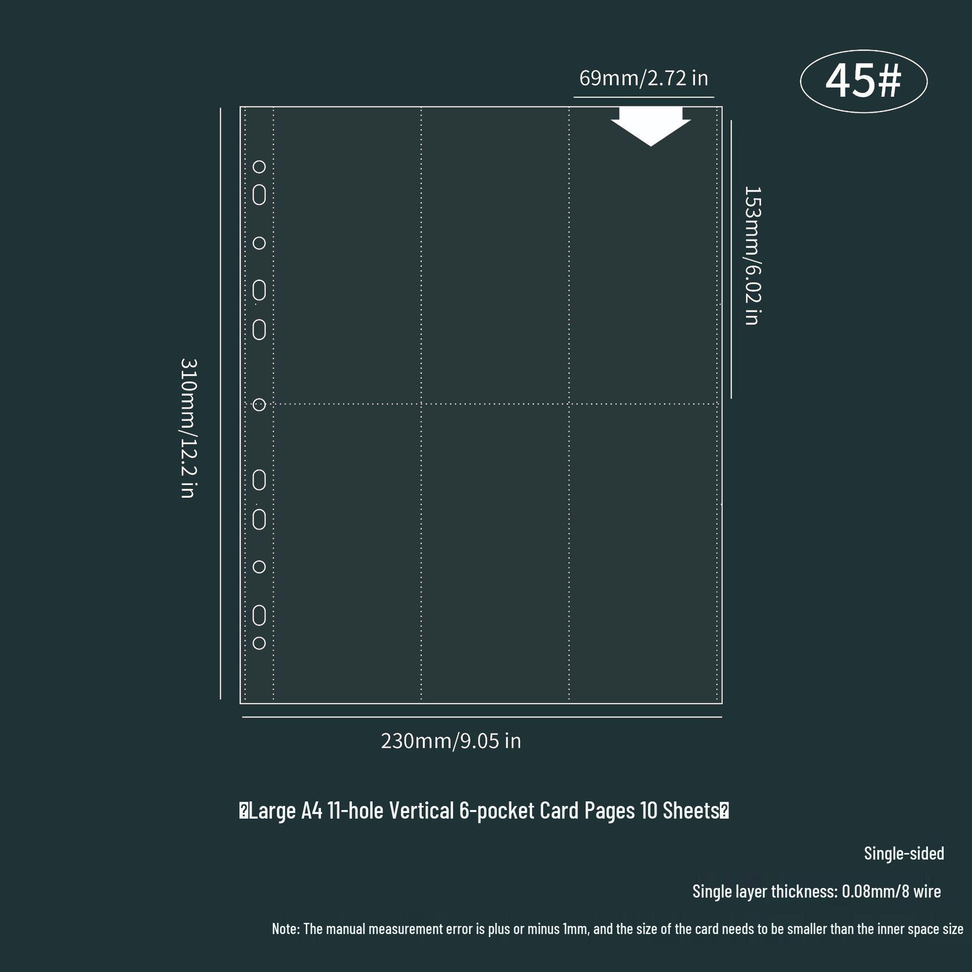 

Альбом коллекционера Е Лоли: Полный набор с прозрачными страницами для карточек для коллекционирования и студенческих закладок.