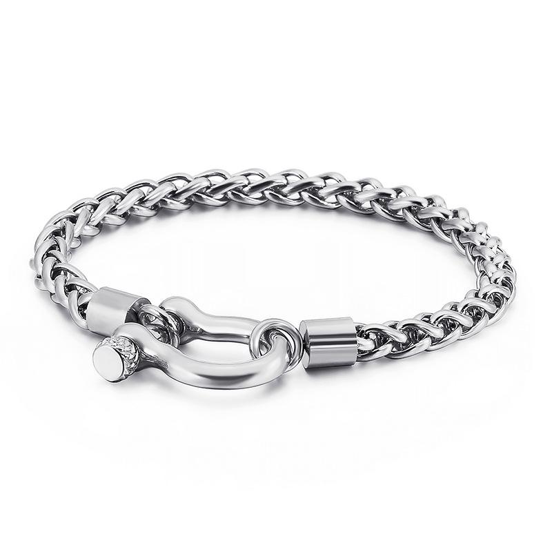 Wholesale Unisex Keel Fashion Horseshoe Buckle Iron Electroplated Bracelet Headscarves Style Factory Outlet
