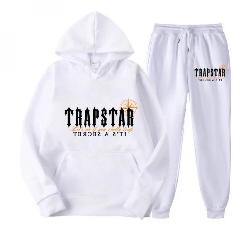 Men Women Hooded Fleece Tracksuit Set Long Sleeve Top Pant Casual Sportswear