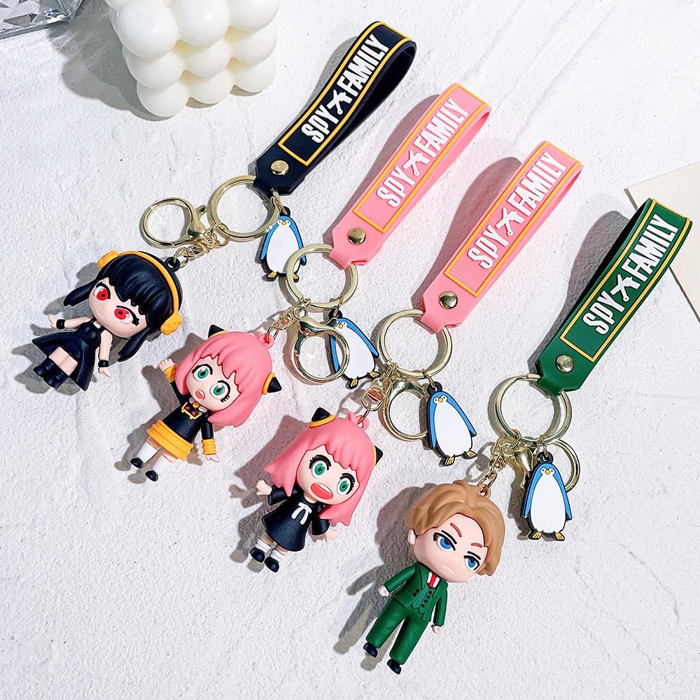 Cute Cartoon Spy Family Soft Pvc Keychain Adorable Anya Doll Key Ring