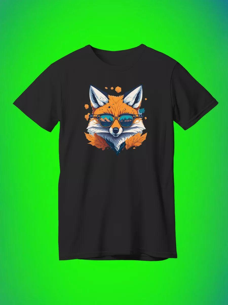 Fox in glasses T-shirt S