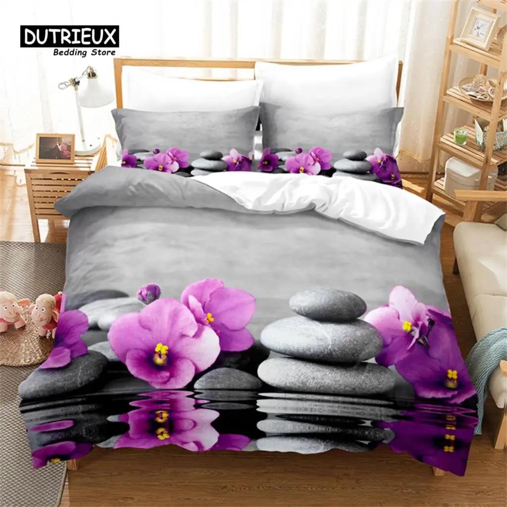 Flowers, Roses Duvet Cover Set, Fashion Bedding Set, Soft Comfortable Breathable Duvet Cover, For Bedroom Guest Room Decor