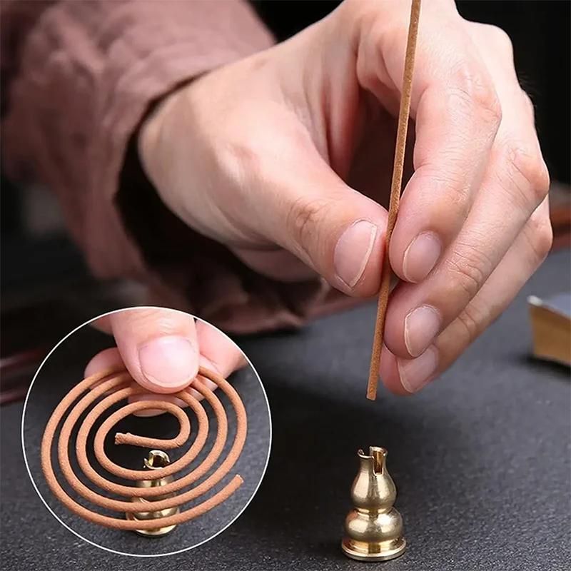 New Alloy Copper Incense Holder High Incense Plug Can Be Fixed Incense Sticks And Coil Portable Burner Censer