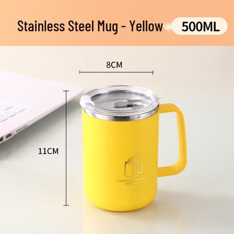 Yuedisi 304 Stainless Steel Double-Layer Coffee Mug