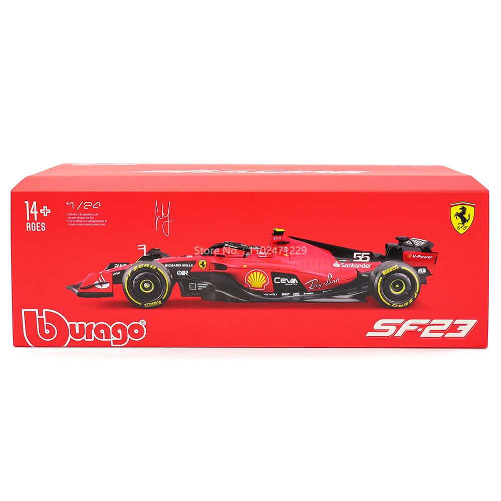 ABAJ1 Bburago 1:24 F1 serie various style 2022~2025 Ferrari SF23 16#Leclerc 55#Sainz Simulation Alloy Car Model Crafts Decoration