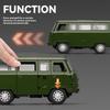 1/18 UAZ 452A Large Alloy Die-cast Car Model, Front Wheel Steering, Children's Toy Car With Light, Adult Collection of Ornaments Gift