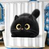 A Bathroom Shower Curtain, Cat Cafe Experience Day, Cute Pet Day Shower Curtain, Includes 12 Hooks, 70.87*70.87Inch Bathroom Win