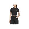 Adidas Originals Fashionable Round Neck Short Sleeve Regular T-Shirt Women Tops Black JN1680