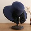 Women's Wide Brim Straw Hat with Bowknot Summer Straw Sun Hat Beach Vacation Sun Protection Hats for Outdoor Travel Photography