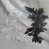 1Pc Black White Lace Flower Patch DIY Hand Work Bride Headdress Decoration Accessory