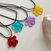 Asymetrické náhrdelníky s květinovým přívěskem Květinový choker Květinový náhrdelník Akrylový materiál Dárek pro ženy dívky