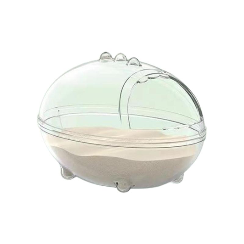 

Контейнер для купания с песком для хомяков, пластиковая прозрачная коробка для ванной, игрушка для купания, аксессуар для ежей, маленькое животное