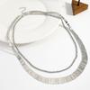Exaggerated multi-layer fringed diamond necklace, personalized fashion, simple collarbone chain, trendy design, sense of decoration