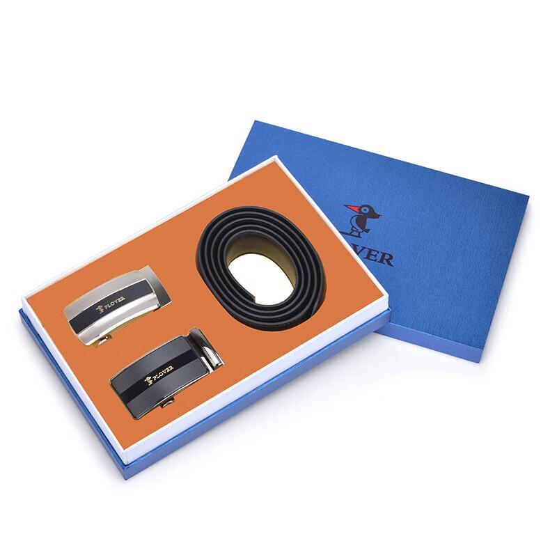 Мужской кожаный деловой ремень Plover с двойной пряжкой Adjustable