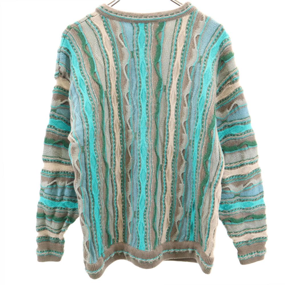 MULGA CLASSICS 90s Old Overall Handle Long Sleeve Sweater M 3D Knit Men's Used
