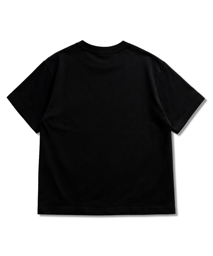 Pendulum Cotton Small Lettering Embroidered Short Sleeve T-Shirt Lq2Tu282_Black