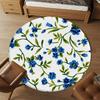 1pc Floral Pattern Blue Flowers Round Chair mat office Area Rug - Non-Slip, Floor Mat for Office, Bedroom, Ideal home decor gift p0105081