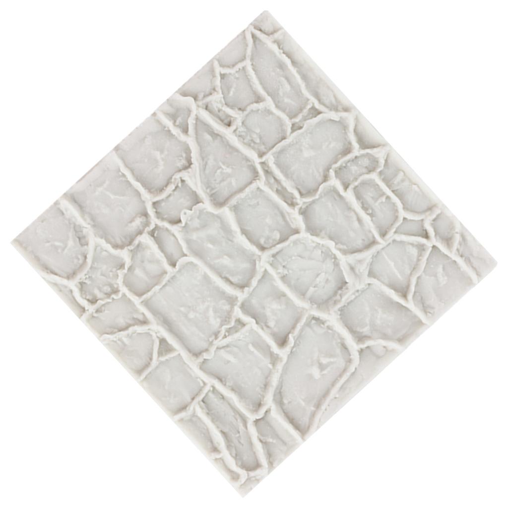 Creative Cobble Stone Brick Wall Impression Mat Silicone Mold Cake Border Fondant Cake Decorating Tools Chocolate Gumpaste Mould